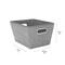 Simplify Medium Heather Gray Grommet Storage Bin